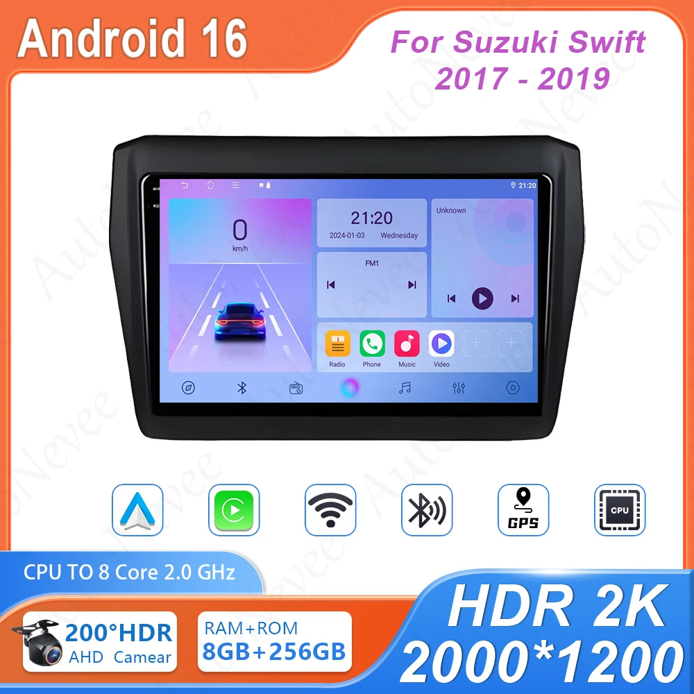 Мультимедийный проигрыватель Android для Suzuki Swift 2017-2019 с 4G, Wi-Fi, Bluetooth, высокой производительностью, автомобильная DVD-магнитола, стереосистема, видеорегистратор, без 2DIN
Мультимедийный проигрыватель Android для Suzuki Swift 2017-2019 с 4G, Wi-Fi, Bluetooth, высокой производительностью, автомобильная DVD-магнитола, стереосистема, видеорегистратор, без 2DIN