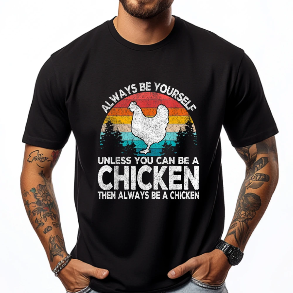 Always Be A Chicken Chicken Quote Retro Funny Shirt Harajuku Large Size Vegan Cotton Graphic Tees Vintage Camisetas Hombre
Always Be A Chicken Chicken Quote Retro Funny Shirt Harajuku Large Size Vegan Cotton Graphic Tees Vintage Camisetas Hombre