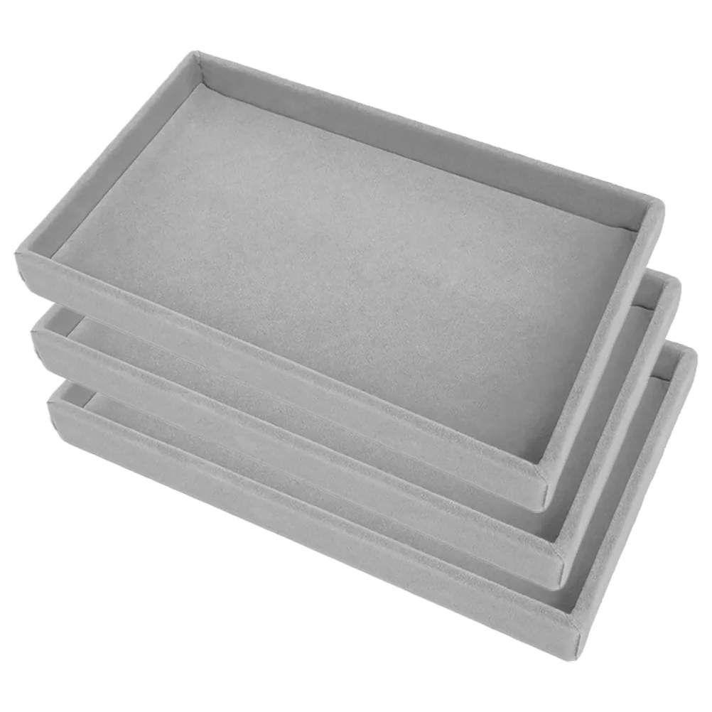 3 Pcs Piece Set Jewelry Tray Display Cabinet Selling Flannel Ring Earring Holder
3 Pcs Piece Set Jewelry Tray Display Cabinet Selling Flannel Ring Earring Holder
