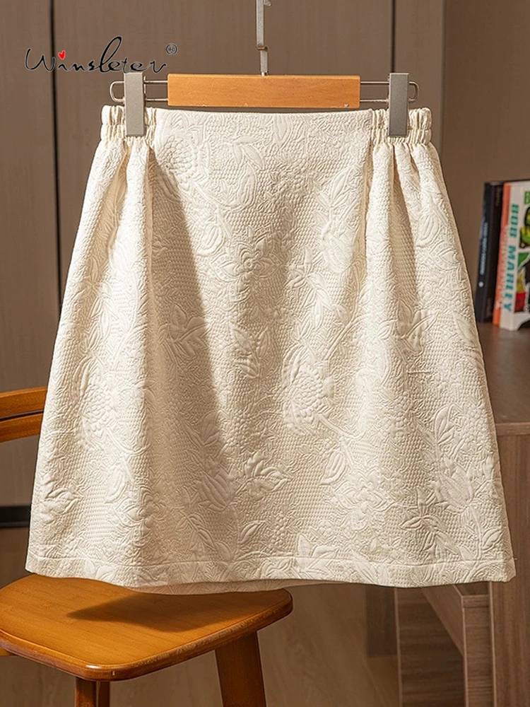 Winsleter- Women 61.9%Natural Silk Elegant Skirts, High Waist Jacquard, Vintage Temperament Short Skirt, Fall Winter B4N039CC
Winsleter- Women 61.9%Natural Silk Elegant Skirts, High Waist Jacquard, Vintage Temperament Short Skirt, Fall Winter B4N039CC