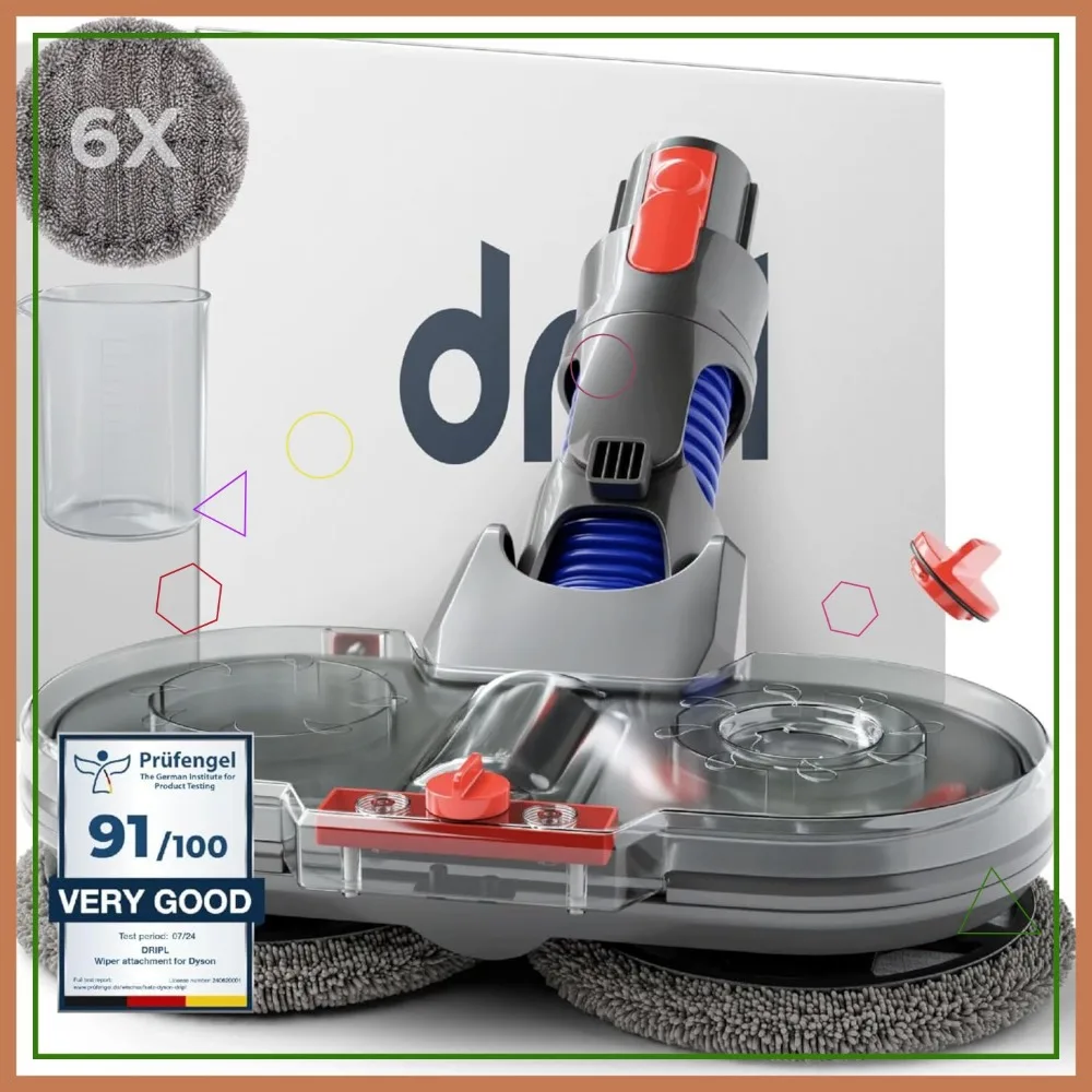 Electric Floor Mop Attachment with Removable Water Tank, 6 Washable Pads & Refill Container for Vacuum Cleaners
Electric Floor Mop Attachment with Removable Water Tank, 6 Washable Pads & Refill Container for Vacuum Cleaners