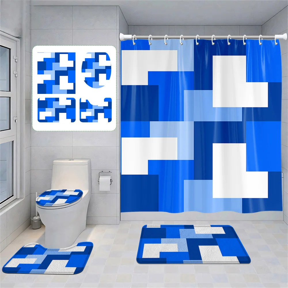 Morandi Ins Style Abstract Geometric Pattern Printed Bathroom Shower Curtain Non-Slip Mat Toilet Mat Four-Piece Set
Morandi Ins Style Abstract Geometric Pattern Printed Bathroom Shower Curtain Non-Slip Mat Toilet Mat Four-Piece Set