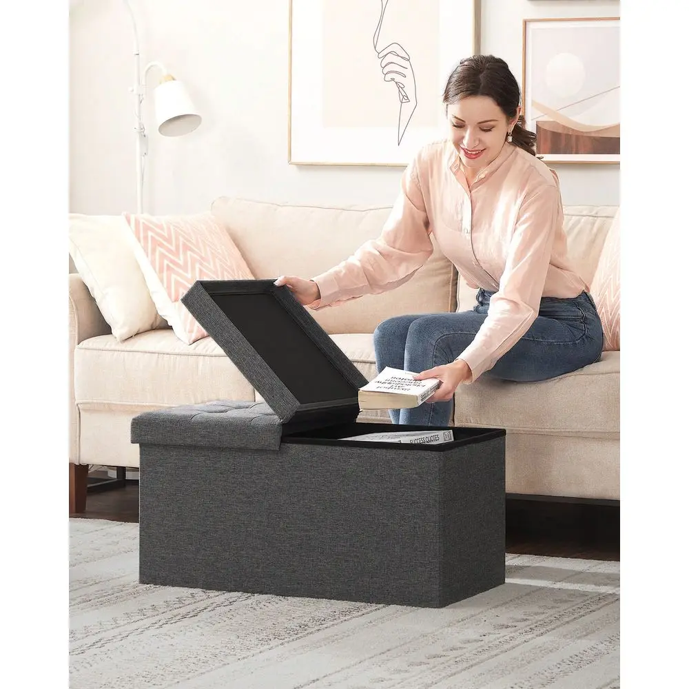 MAZIE Collection 30 Inches Storage Ottoman, Foldable Storage Bench With Flipping Lid, 660 Lb Load Capacity, For Entryway, Livin
MAZIE Collection 30 Inches Storage Ottoman, Foldable Storage Bench With Flipping Lid, 660 Lb Load Capacity, For Entryway, Livin