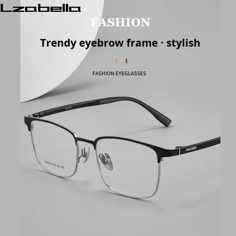 Lzabella Men's Business Eyebrow Line Half Frame Eyeglasses Frame Ultra Light Flexible Square Optical Prescription Glasses H6000
Lzabella Men's Business Eyebrow Line Half Frame Eyeglasses Frame Ultra Light Flexible Square Optical Prescription Glasses H6000