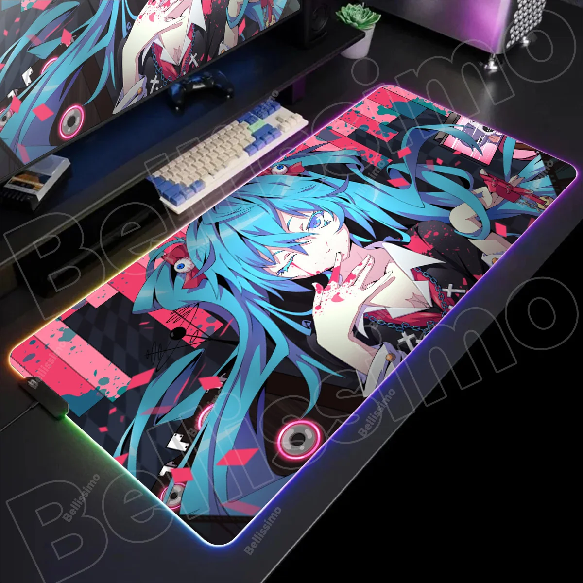 RGB Pc Gamer Keyboard Hatsune Miku Mouse Pad With Backlight Mousepad LED Glowing Mouse Mats Rubber Gaming Computer Mausepad
RGB Pc Gamer Keyboard Hatsune Miku Mouse Pad With Backlight Mousepad LED Glowing Mouse Mats Rubber Gaming Computer Mausepad