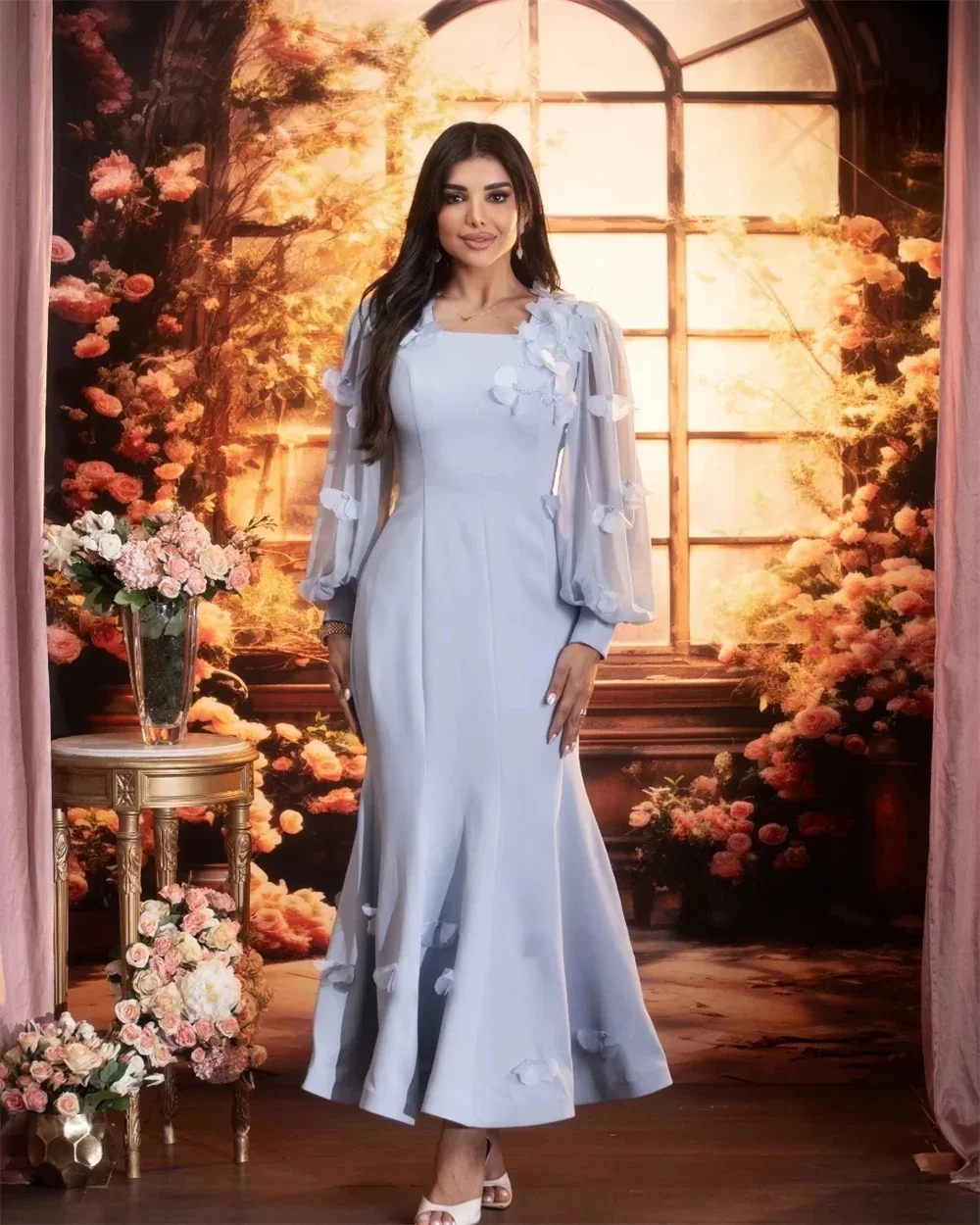 Floral Formal Long Sleeves Bespoke Occasion Gown Evening Dresses Pastrol Unisex Jersey Retro Dubai Saudi Arabic Prom Customized
Floral Formal Long Sleeves Bespoke Occasion Gown Evening Dresses Pastrol Unisex Jersey Retro Dubai Saudi Arabic Prom Customized