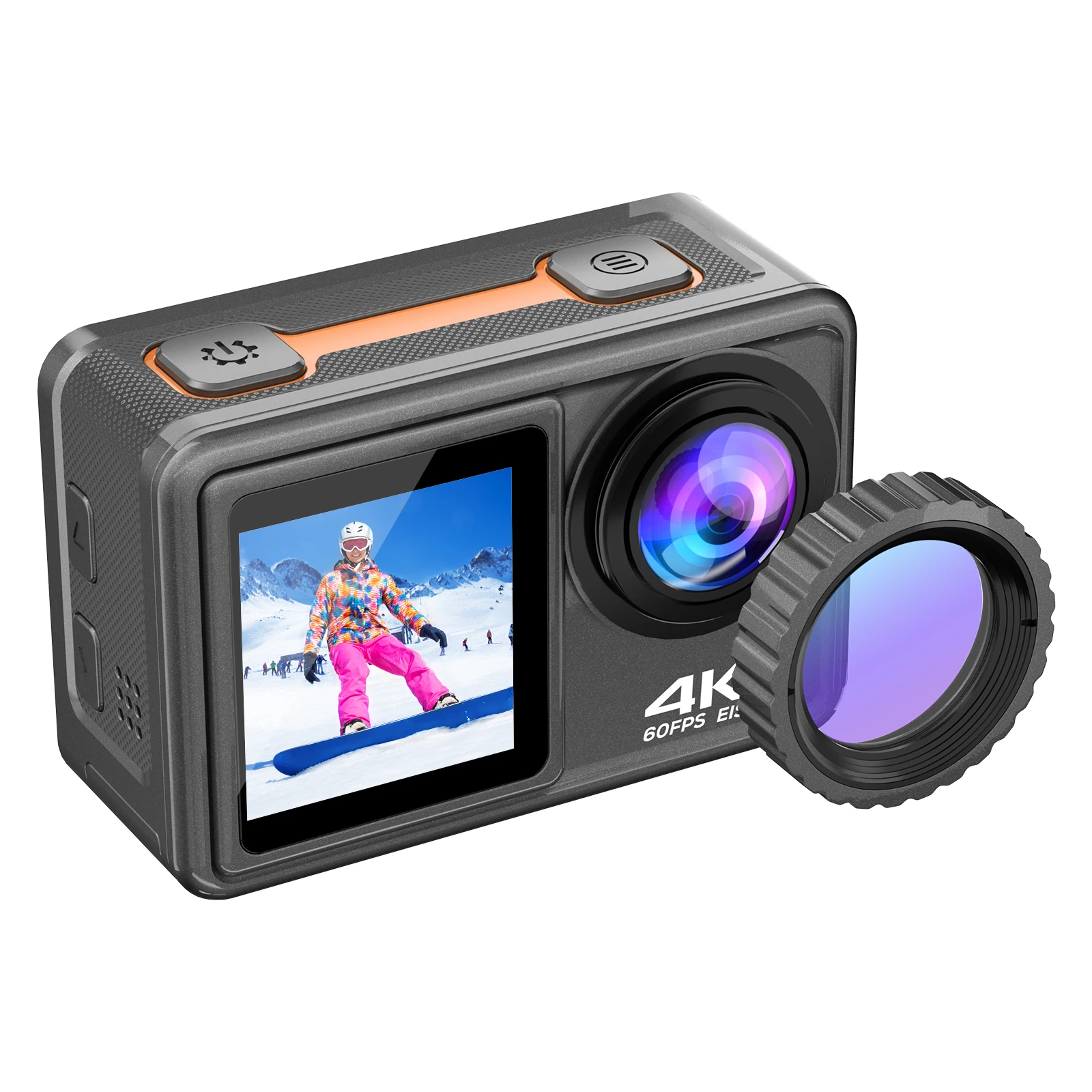 4K 60FPS WIFI Sport Action Camera Dual Screen 40Meter Underwater Video 170Degree Lens
4K 60FPS WIFI Sport Action Camera Dual Screen 40Meter Underwater Video 170Degree Lens