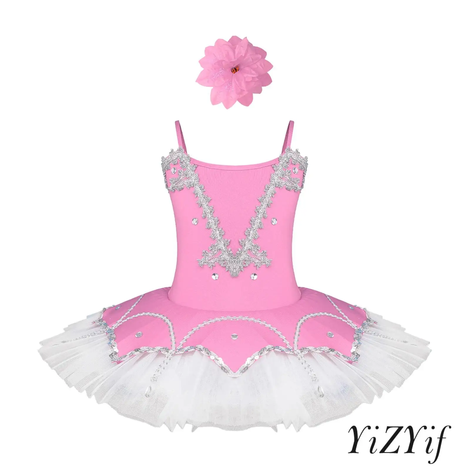 Kids Girls Ballet Performance Dance Costume Rhinestone Braid Trim Sleeveless Spaghetti Straps Layered Tutu Dance Dress
Kids Girls Ballet Performance Dance Costume Rhinestone Braid Trim Sleeveless Spaghetti Straps Layered Tutu Dance Dress