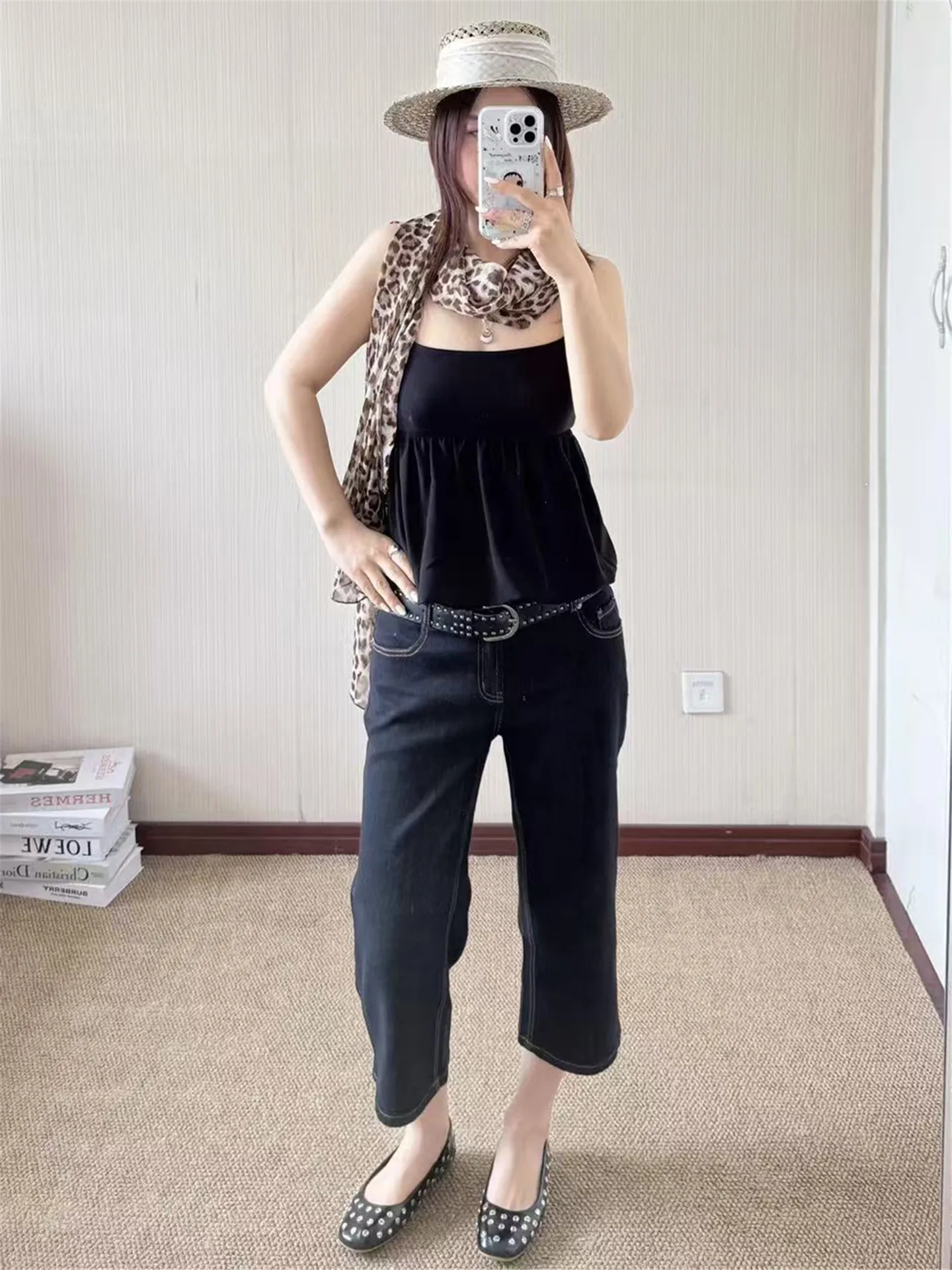 Retro American Hot Girl Flare Seven-eighths Length Jeans Women's Summer Slimming Versatile Casual 7-length Pants Mid-waist
Retro American Hot Girl Flare Seven-eighths Length Jeans Women's Summer Slimming Versatile Casual 7-length Pants Mid-waist