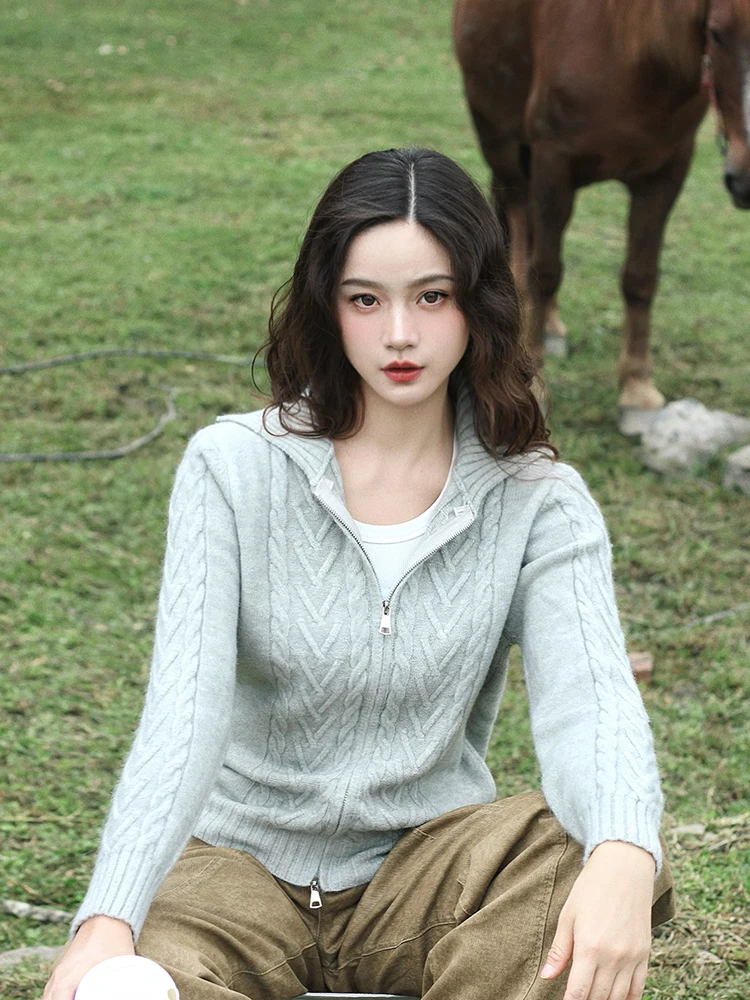 Вязаный свитер-пальто, повседневный, стильный, модный, ленивый шик, высокое качество, весенняя новинка, длинный, на молнии, женский...
Вязаный свитер-пальто, повседневный, стильный, модный, ленивый шик, высокое качество, весенняя новинка, длинный, на молнии, женский...