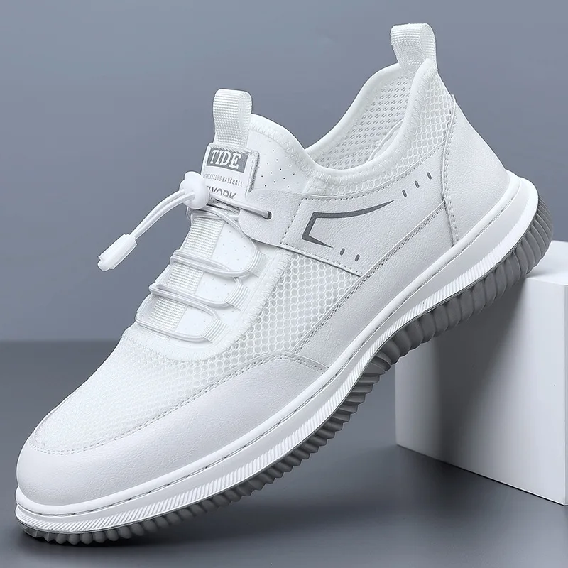 Spring Summer New Mesh Shoes for Men High Quality Fashion Casual Leather Sneakers Male Elastic Band Sports Board Shoes Man
Spring Summer New Mesh Shoes for Men High Quality Fashion Casual Leather Sneakers Male Elastic Band Sports Board Shoes Man