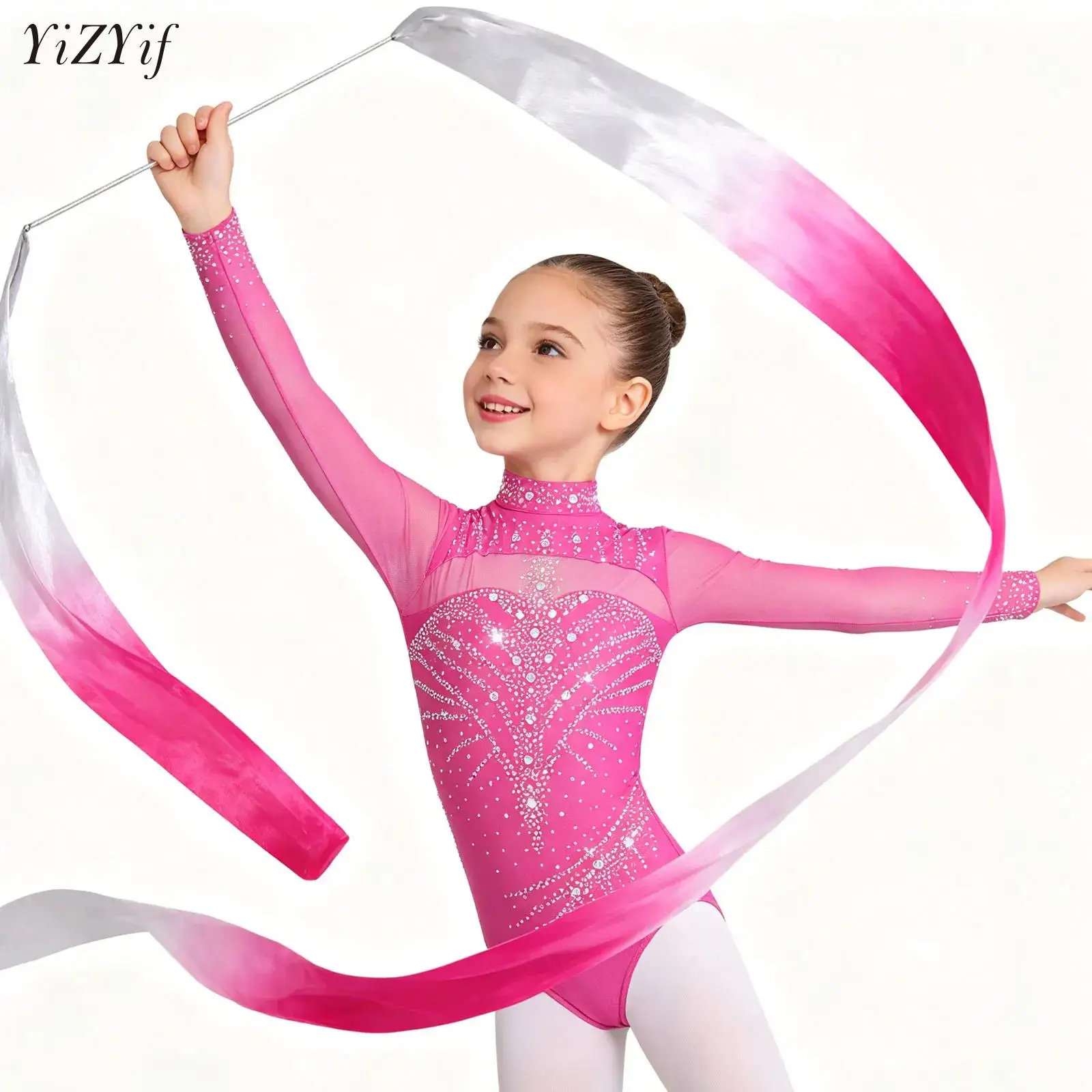 Kids Girls Rhythmic Gymnastics Figure Skating Ballet Competition Performance Costume Shiny Rhinestones Bodysuit Jersey Leotard
Kids Girls Rhythmic Gymnastics Figure Skating Ballet Competition Performance Costume Shiny Rhinestones Bodysuit Jersey Leotard