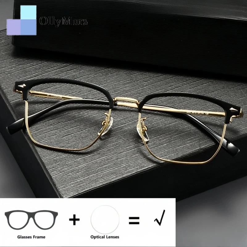 OLLYMURS Fashion Men's Optical Prescription Glasses Myopia Hyperopia Progressive Formula Recipe Anti-Reflective Eyeglasses 266 
OLLYMURS Fashion Men's Optical Prescription Glasses Myopia Hyperopia Progressive Formula Recipe Anti-Reflective Eyeglasses 266