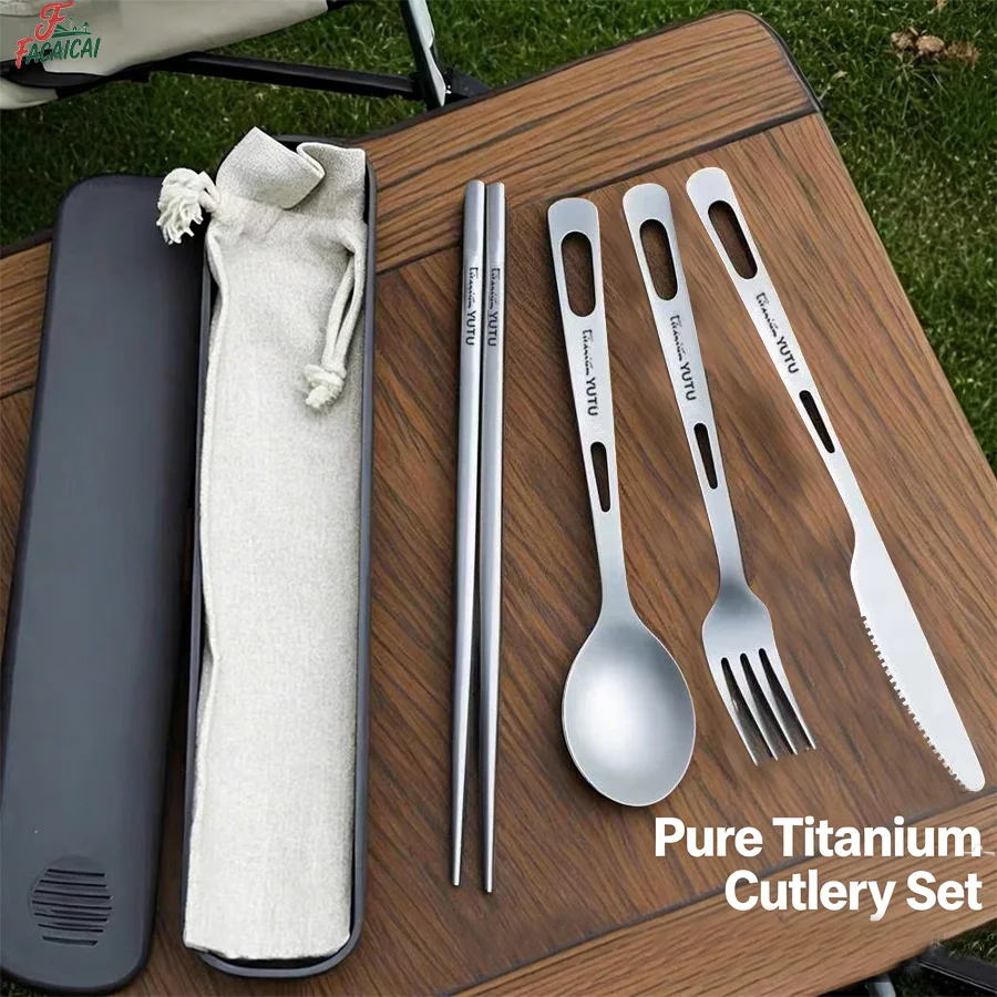 Набор столовых приборов из чистого титана, бытовой матовый нож и вилка, ложка, палочки для еды, портативный нож и вилка для путешествий, кемпинга
Набор столовых приборов из чистого титана, бытовой матовый нож и вилка, ложка, палочки для еды, портативный нож и вилка для путешествий, кемпинга