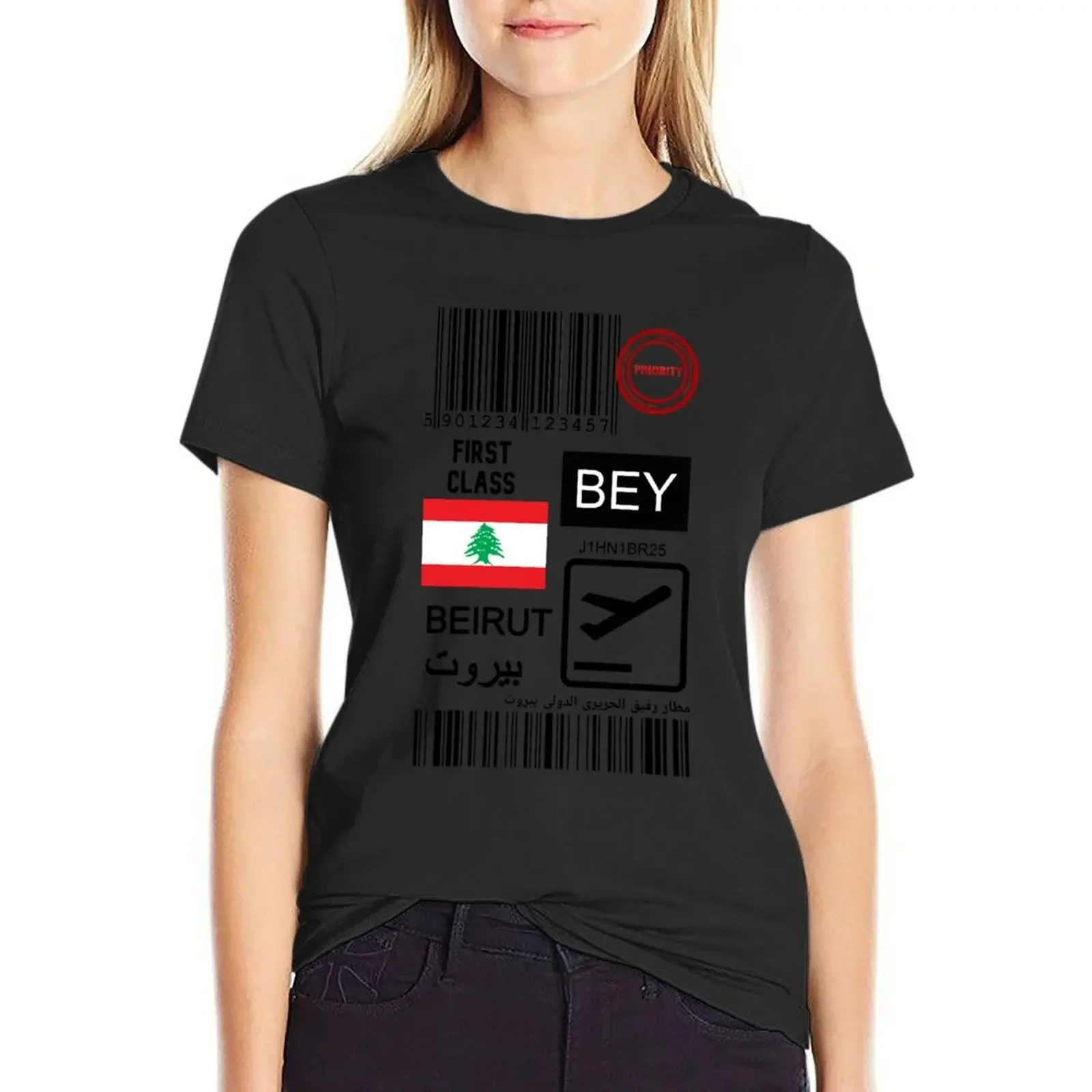 Beirut-Rafic Hariri International Airportluggage tag / ticket T-Shirt oversized black t-shirts for Women
Beirut-Rafic Hariri International Airportluggage tag / ticket T-Shirt oversized black t-shirts for Women