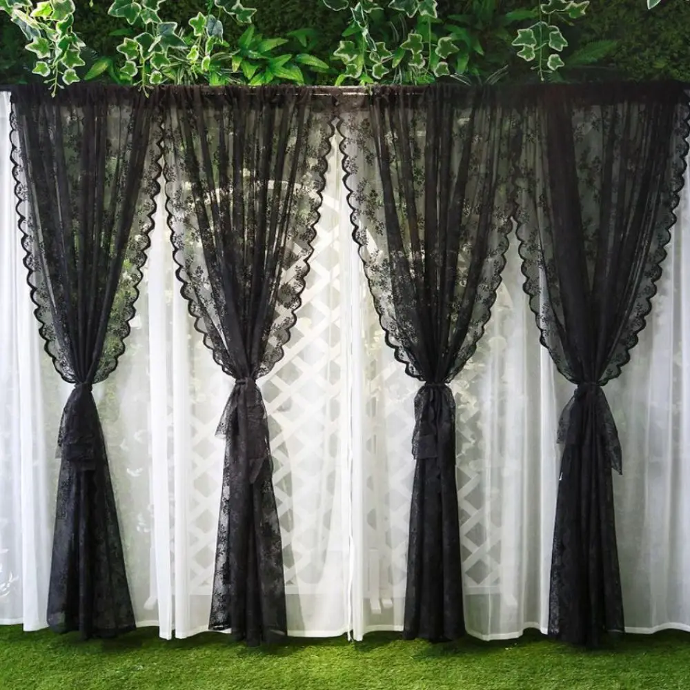 Romantic Embroidery Floral Lace Curtain Transparent Breathable Door Curtain Wavy Edge Sheer Curtain Girl
Romantic Embroidery Floral Lace Curtain Transparent Breathable Door Curtain Wavy Edge Sheer Curtain Girl