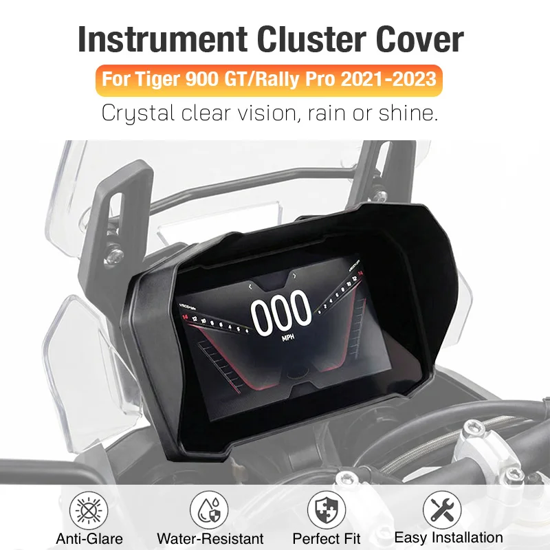 For Triumph Tiger 900 Rally Pro 900 GT 2021 2022 2023 Instrument Cluster Cover Speedometer Sun Visor Dashboard Guard Hat Protect
For Triumph Tiger 900 Rally Pro 900 GT 2021 2022 2023 Instrument Cluster Cover Speedometer Sun Visor Dashboard Guard Hat Protect