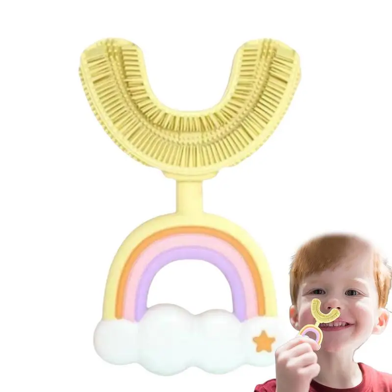 U-Shaped Toothbrush For Kids Rainbow U-Shaped Silicone Toothbrushes Food Grade Cartoon Manual Toothbrush Deep Cleaning
U-Shaped Toothbrush For Kids Rainbow U-Shaped Silicone Toothbrushes Food Grade Cartoon Manual Toothbrush Deep Cleaning