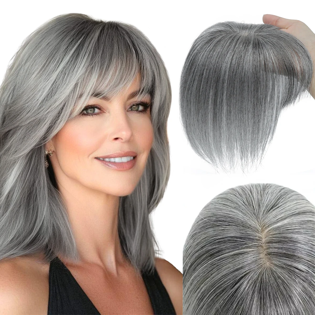 Real Natural Human Hair Toppers for Women Daily Bangs 3D Hair Pieces with Thinning Hair Bangs20, 25, 30, 35cm Invisible Toppers
Real Natural Human Hair Toppers for Women Daily Bangs 3D Hair Pieces with Thinning Hair Bangs20, 25, 30, 35cm Invisible Toppers