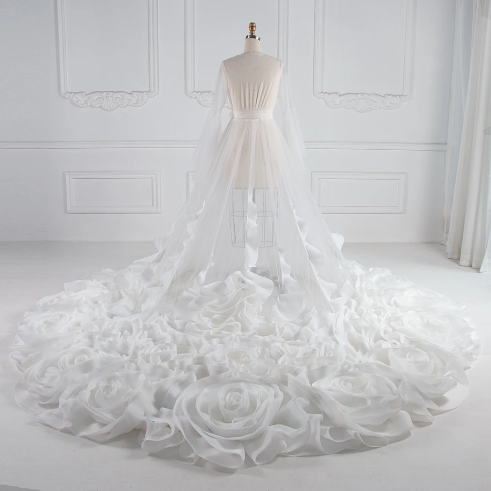 Organza Bespoke Occasion Dress Wedding Dresses Gala with Long Train Photo Shoot Dress Brides Dress Bridal Shower Robe YW250027 
Organza Bespoke Occasion Dress Wedding Dresses Gala with Long Train Photo Shoot Dress Brides Dress Bridal Shower Robe YW250027