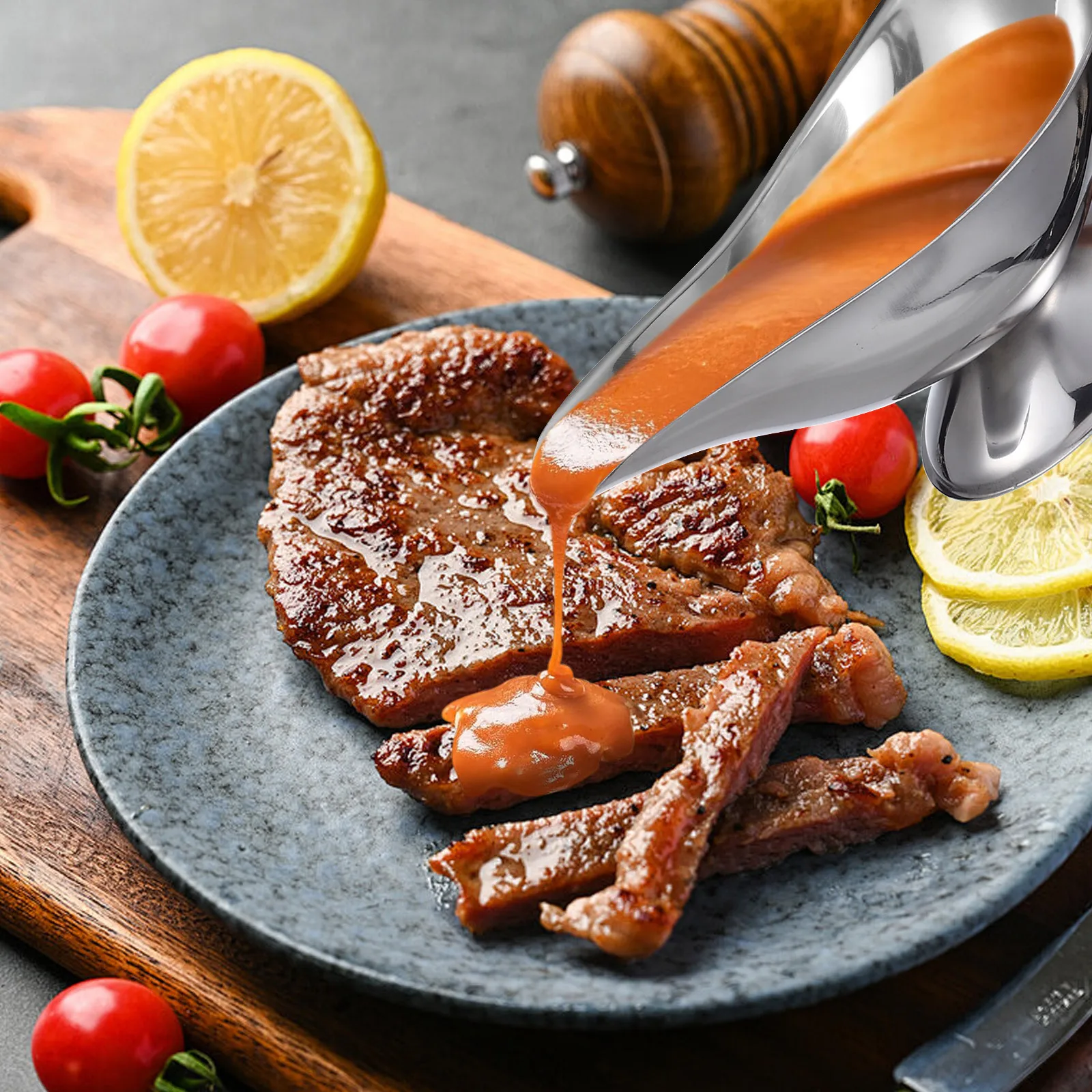 2Pcs Gravy Boats with Spout Stainless Steel Serving Bowls for Hot Sauces Gravy Bowl Large Capacity Elegant Look
2Pcs Gravy Boats with Spout Stainless Steel Serving Bowls for Hot Sauces Gravy Bowl Large Capacity Elegant Look