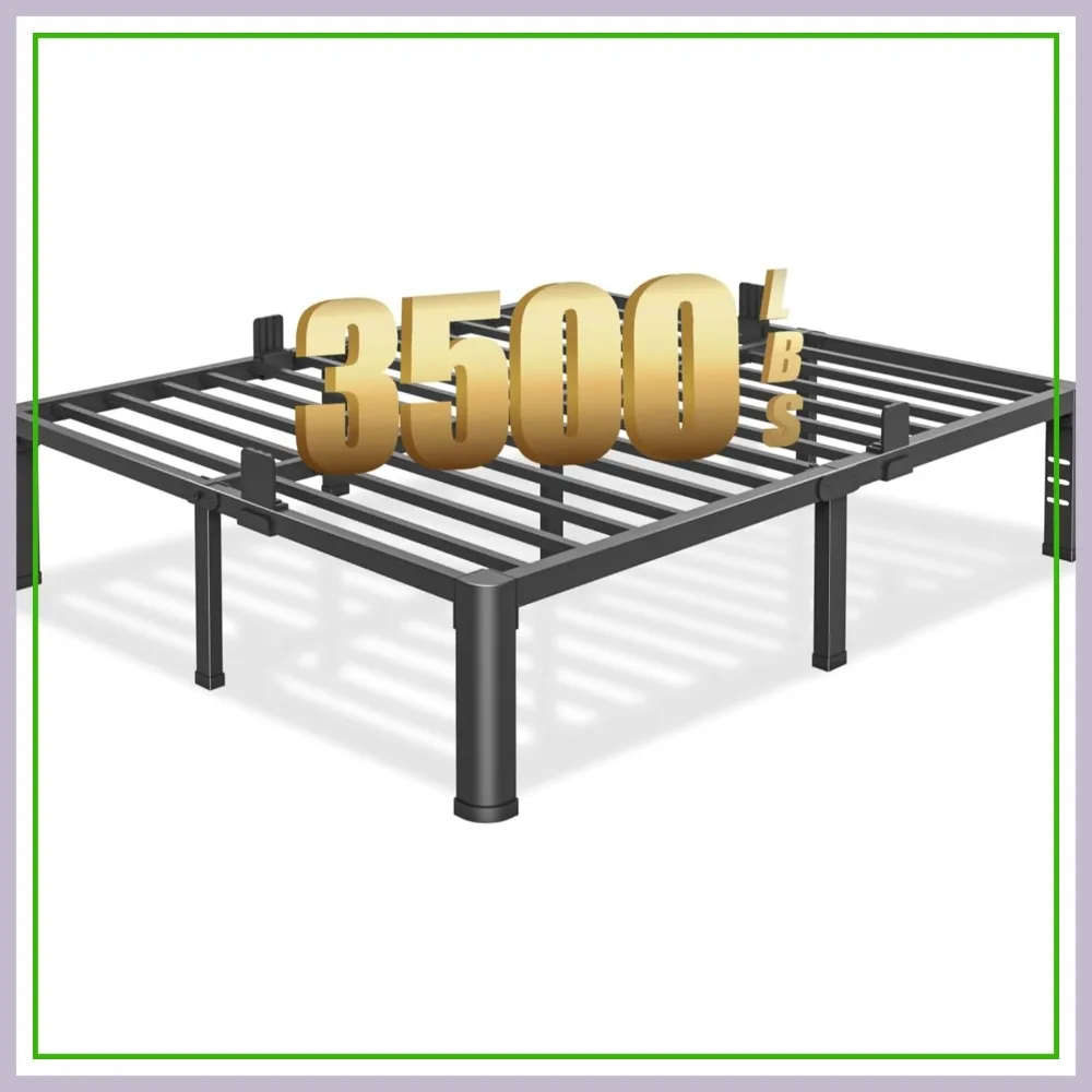 14 inch Full Size Bed Frame, Heavy Duty Metal Platform, 3500 lbs Capacity, Steel Slat Support, Noise Free, No Box Spring Needed
14 inch Full Size Bed Frame, Heavy Duty Metal Platform, 3500 lbs Capacity, Steel Slat Support, Noise Free, No Box Spring Needed