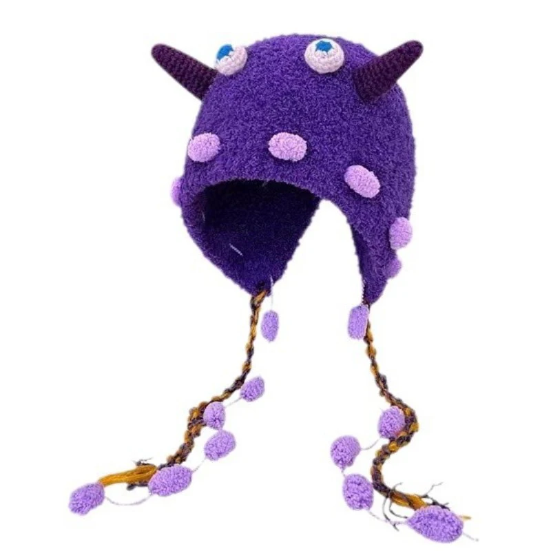 Little Monster Hat Brimless Hat Autumn Winter Warm Cashmere Cute Plush Handmade Knit Hat Cute Silly Funny Wool Hat Plush Hat
Little Monster Hat Brimless Hat Autumn Winter Warm Cashmere Cute Plush Handmade Knit Hat Cute Silly Funny Wool Hat Plush Hat