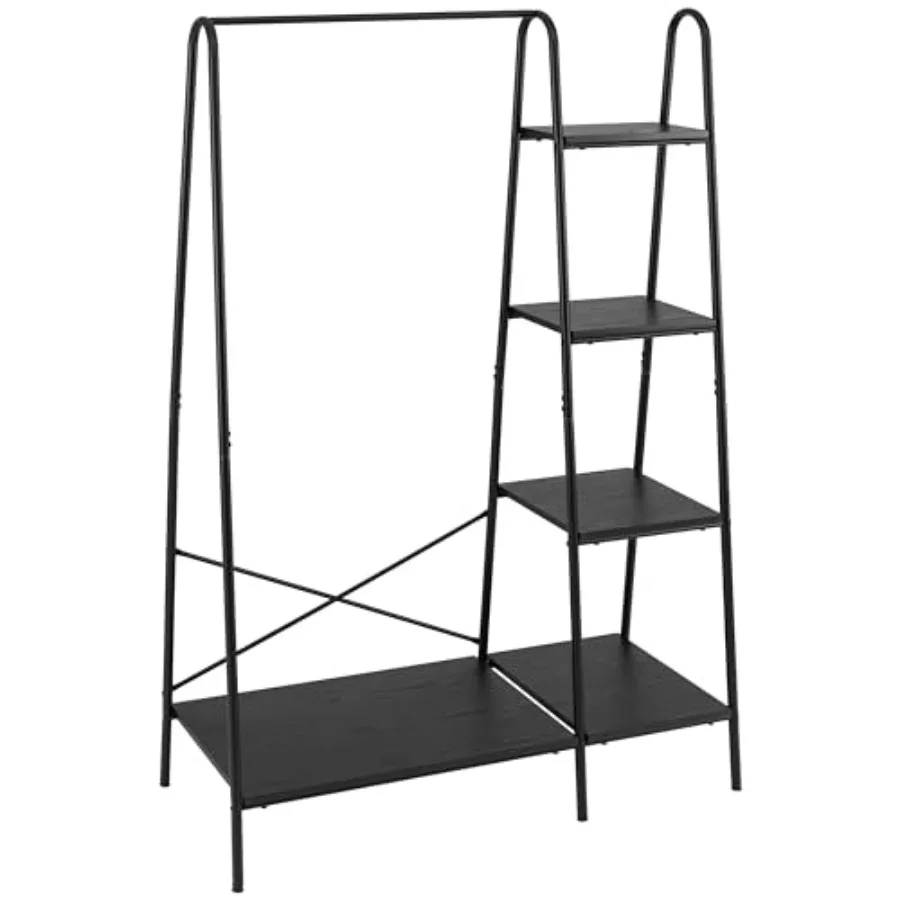Rustic Clothes Rack, Clothing Rack for Hanging Clothes Heavy Duty Garment Rack with 5 Wood Shelves Freestanding Portable Closet
Rustic Clothes Rack, Clothing Rack for Hanging Clothes Heavy Duty Garment Rack with 5 Wood Shelves Freestanding Portable Closet