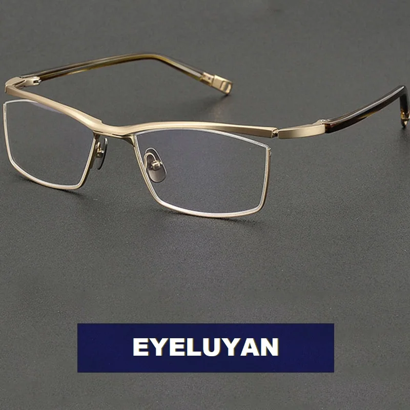 Vintage Men's Prescription Glasses Frame Pure Titanium Frame Acetate Legs Luxury Eye Glasses Brand Designer Spectacles
Vintage Men's Prescription Glasses Frame Pure Titanium Frame Acetate Legs Luxury Eye Glasses Brand Designer Spectacles