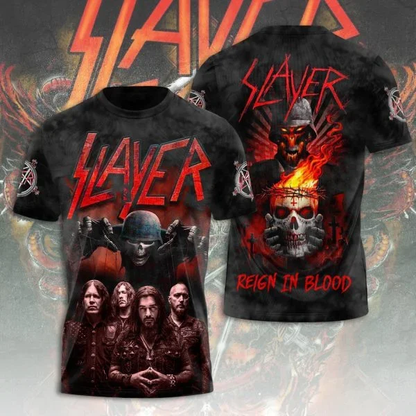 Novo Slayer Metal Band 3D Embroidered Men/Women Hip-Hop Boy T-Shirt - Fashion Round-neck Short-sleeved T-Shirt - Trendy Men's Cl
Novo Slayer Metal Band 3D Embroidered Men/Women Hip-Hop Boy T-Shirt - Fashion Round-neck Short-sleeved T-Shirt - Trendy Men's Cl