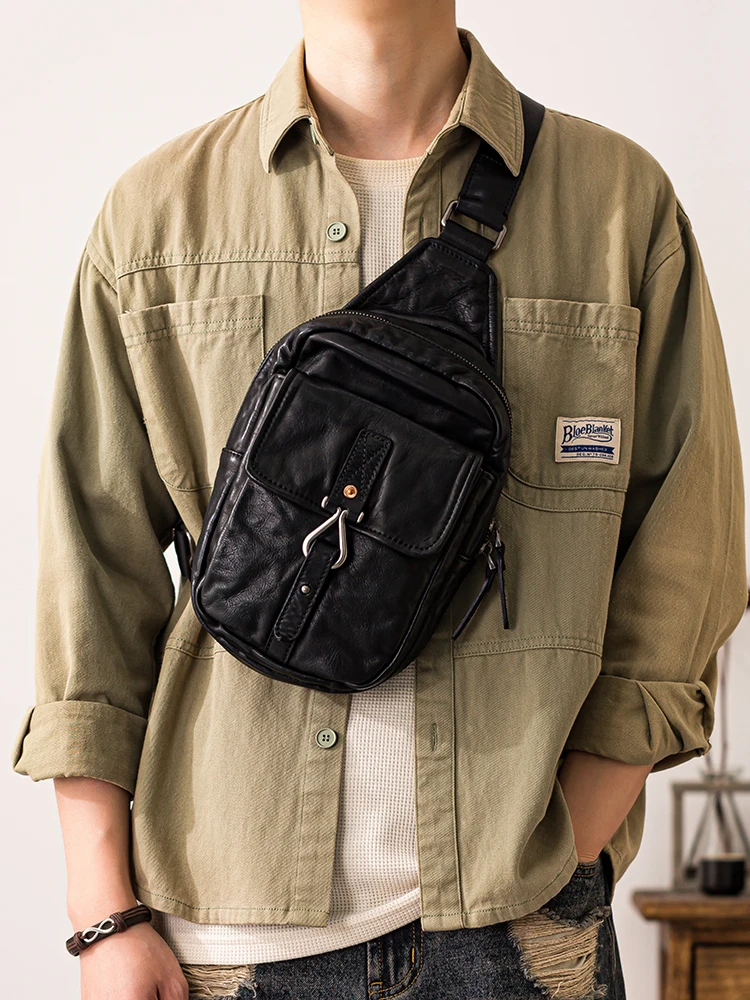 PNDME fashion luxury first layer cowhide men black chest bag casual designer handmade genuine leather teens sport crossbody bag
PNDME fashion luxury first layer cowhide men black chest bag casual designer handmade genuine leather teens sport crossbody bag