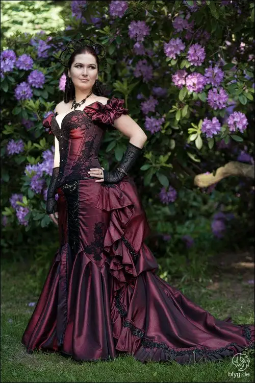 Steampunk Burgundy Prom Dresses Gothic Lace-up Corset Evening Gown Dieselpunk Daydreamer Whimsycal Gypsy Romantisism customsized
Steampunk Burgundy Prom Dresses Gothic Lace-up Corset Evening Gown Dieselpunk Daydreamer Whimsycal Gypsy Romantisism customsized