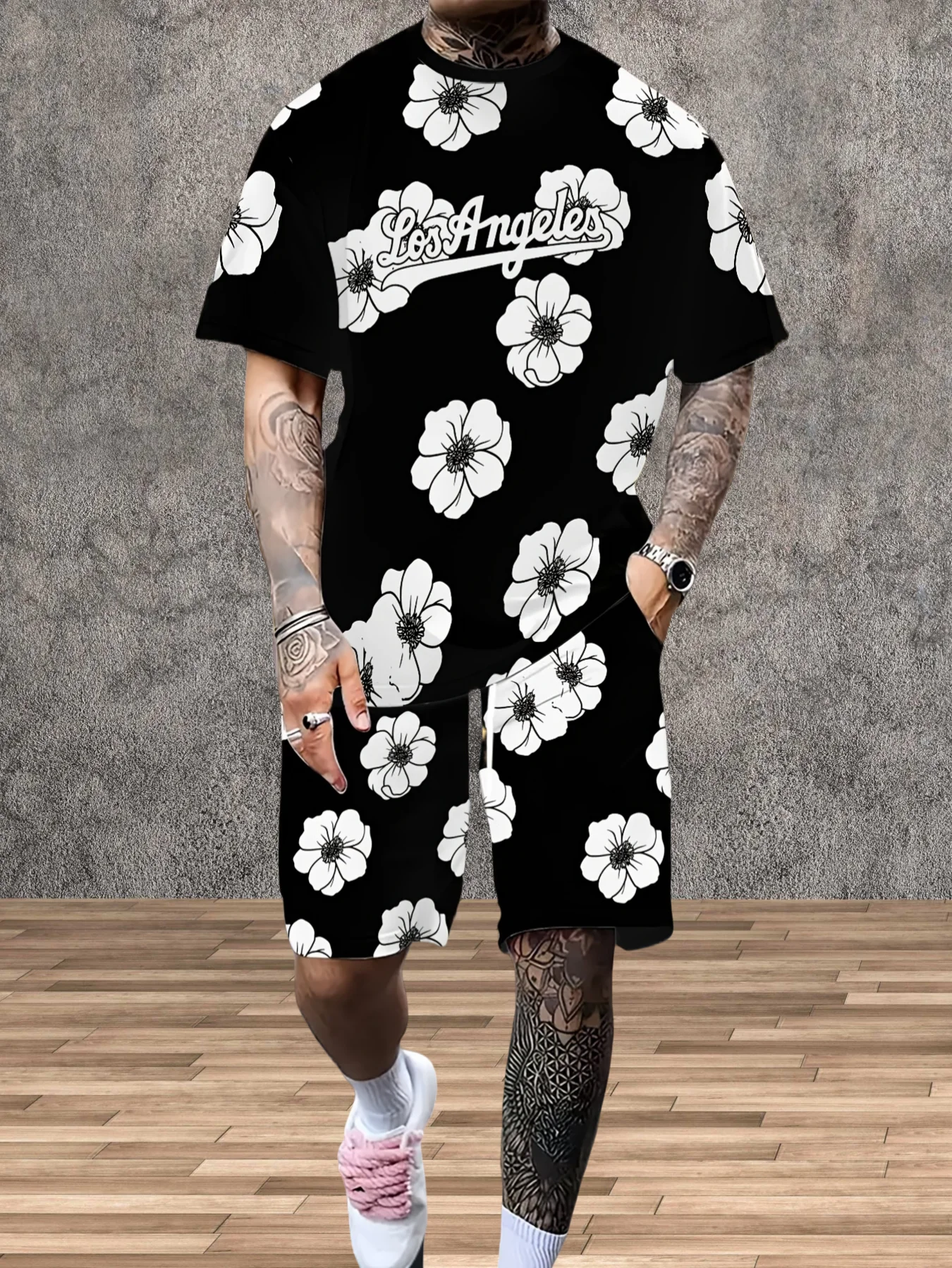 Последняя летняя осенняя футболка и шорты, комплект в отпускном стиле, модный уличный мужской топ, шорты, дышащий комплект, уличная одежда 
Последняя летняя осенняя футболка и шорты, комплект в отпускном стиле, модный уличный мужской топ, шорты, дышащий комплект, уличная одежда