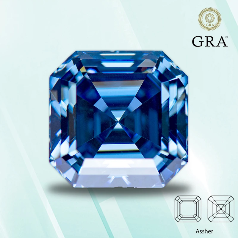 Moissanite Stone Asscher Cut Natural Royal Blue Color with GRA Certificate Bead for Charms Jewelry Making Necklace Materials
Moissanite Stone Asscher Cut Natural Royal Blue Color with GRA Certificate Bead for Charms Jewelry Making Necklace Materials