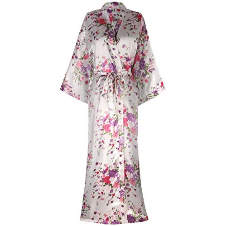 Women's Long Kimono Robes Silky Floral Bathrobe with Blossoms Printed Bridesmaid Wedding Nightgown
Women's Long Kimono Robes Silky Floral Bathrobe with Blossoms Printed Bridesmaid Wedding Nightgown