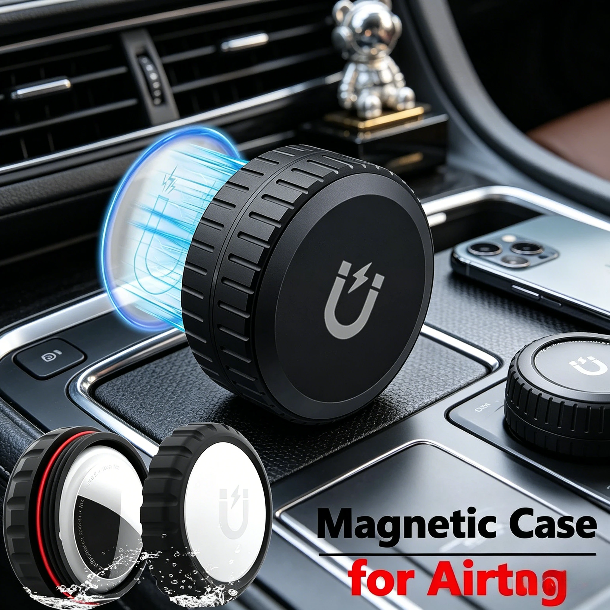Magnetic Case for Apple AirTag, Shockproof Anti-Theft Holder, Full Coverage GPS Locator Protective Cover Tracker Accessories
Magnetic Case for Apple AirTag, Shockproof Anti-Theft Holder, Full Coverage GPS Locator Protective Cover Tracker Accessories