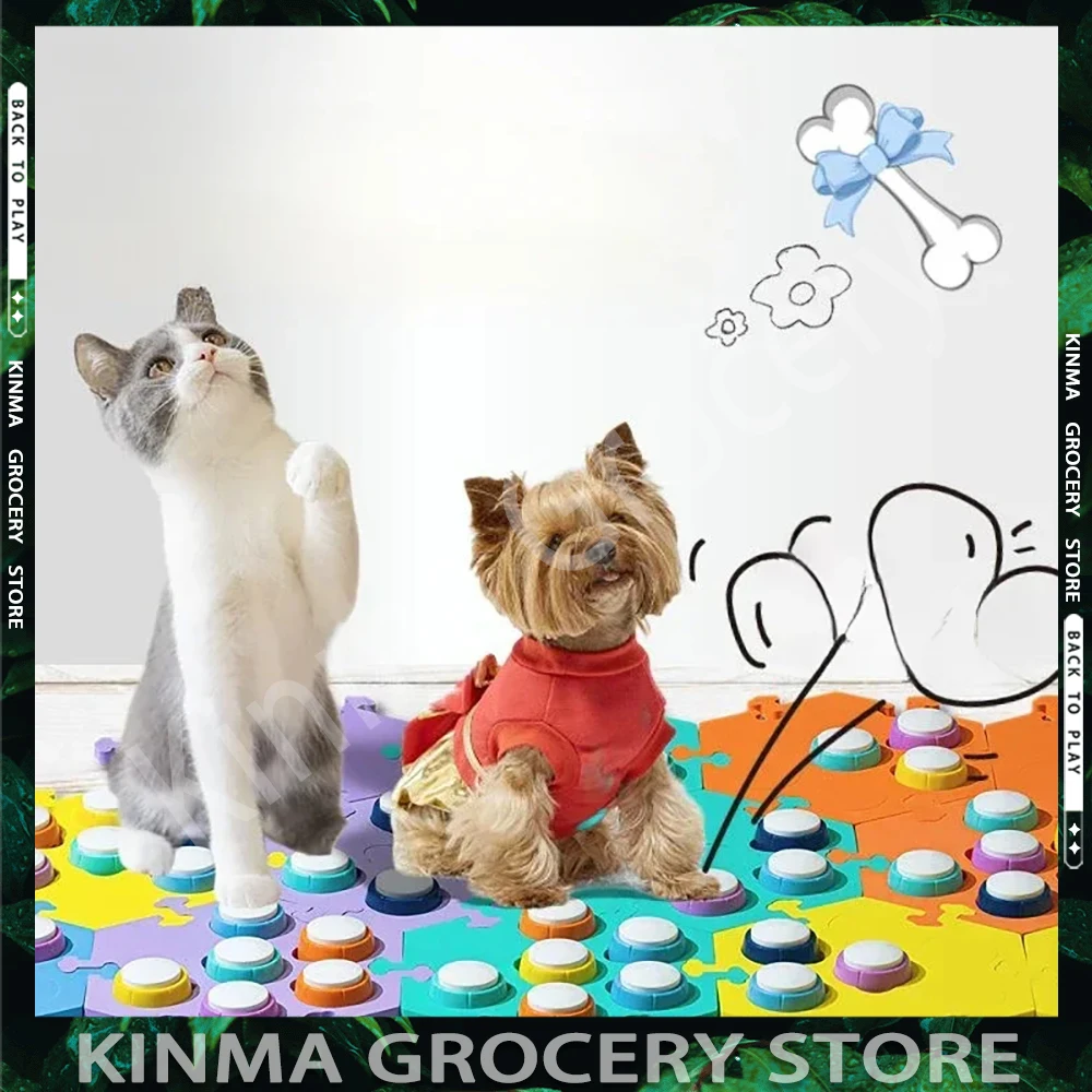 Pet communication button dog speech training recording bell button sound generator Custom dog training tool training
Pet communication button dog speech training recording bell button sound generator Custom dog training tool training