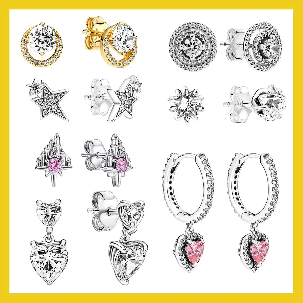 925 Silver Hoop Stud Earrings Golden Shining Round Halo Earrings For Women Jewelry Elegant Gifts
925 Silver Hoop Stud Earrings Golden Shining Round Halo Earrings For Women Jewelry Elegant Gifts