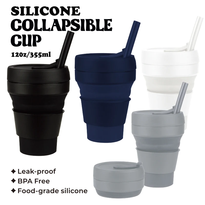Silicone Coffee Mug Collapsilbe cup Foldable water bottle 355ml /12oz BPA Free
Silicone Coffee Mug Collapsilbe cup Foldable water bottle 355ml /12oz BPA Free