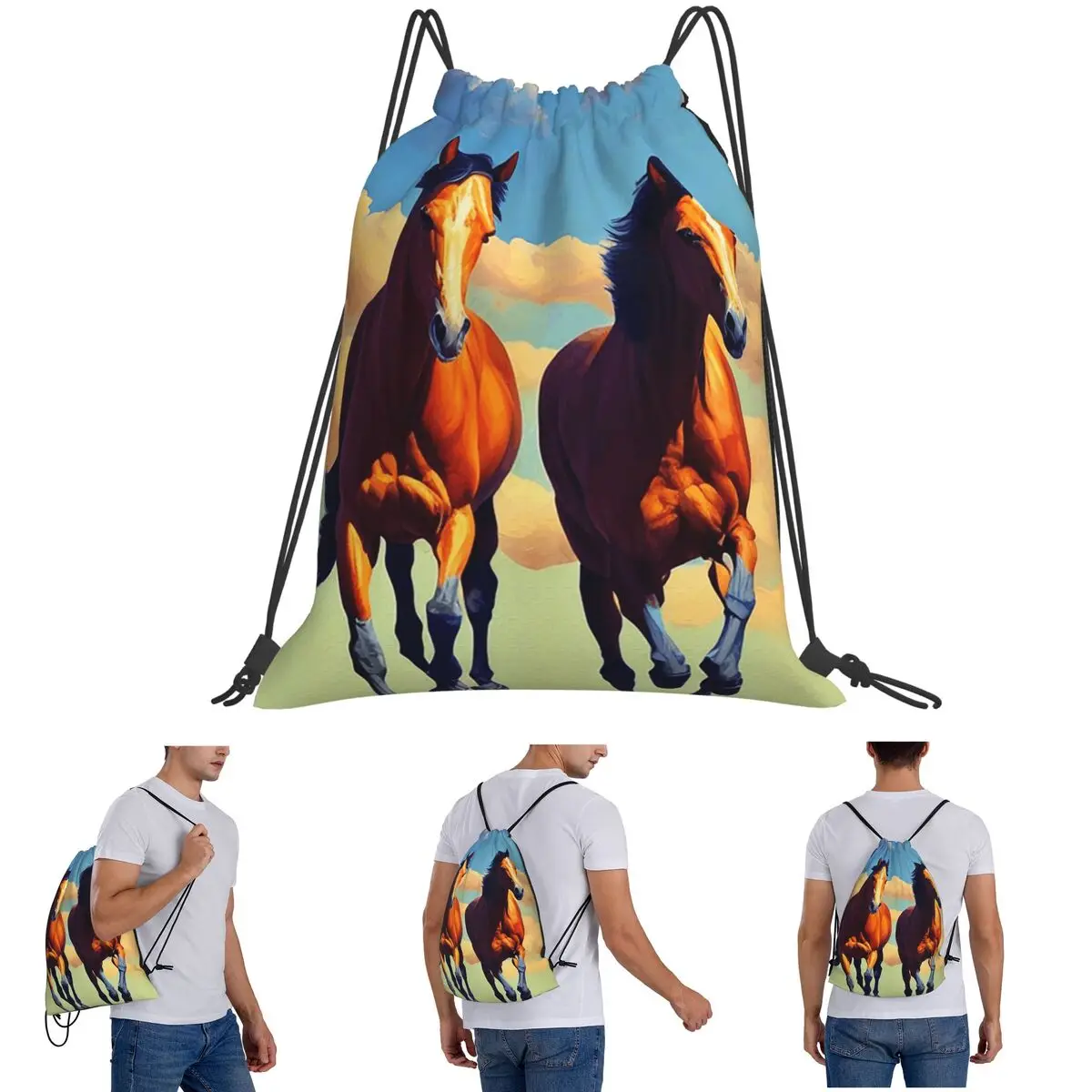 Running Horse And Equestrian Backpacks Multi-function Drawstring Bundle Pocket Sundries Bag Book Bags for Man Woman Students
Running Horse And Equestrian Backpacks Multi-function Drawstring Bundle Pocket Sundries Bag Book Bags for Man Woman Students
