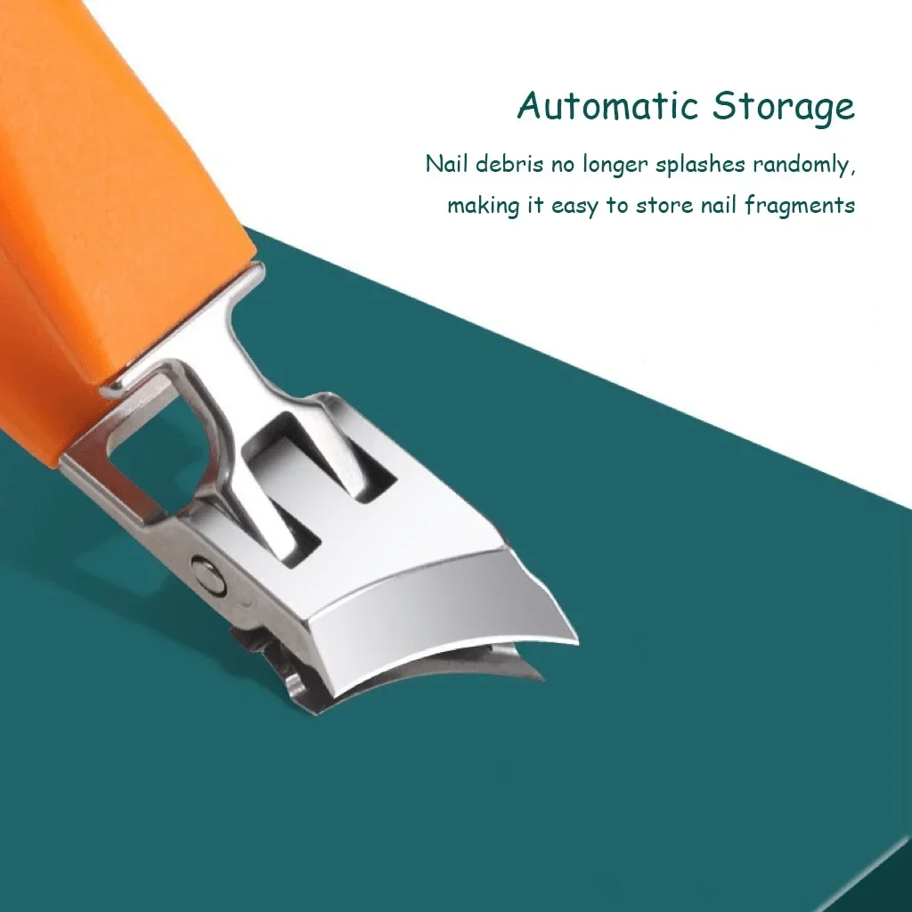 Stainless Steel Nail Clipper with Large Wide Jaw Opening Anti-Splash Ergonomic Orange Handle for Thick NailsEasy Storage&Clean
Stainless Steel Nail Clipper with Large Wide Jaw Opening Anti-Splash Ergonomic Orange Handle for Thick NailsEasy Storage&Clean