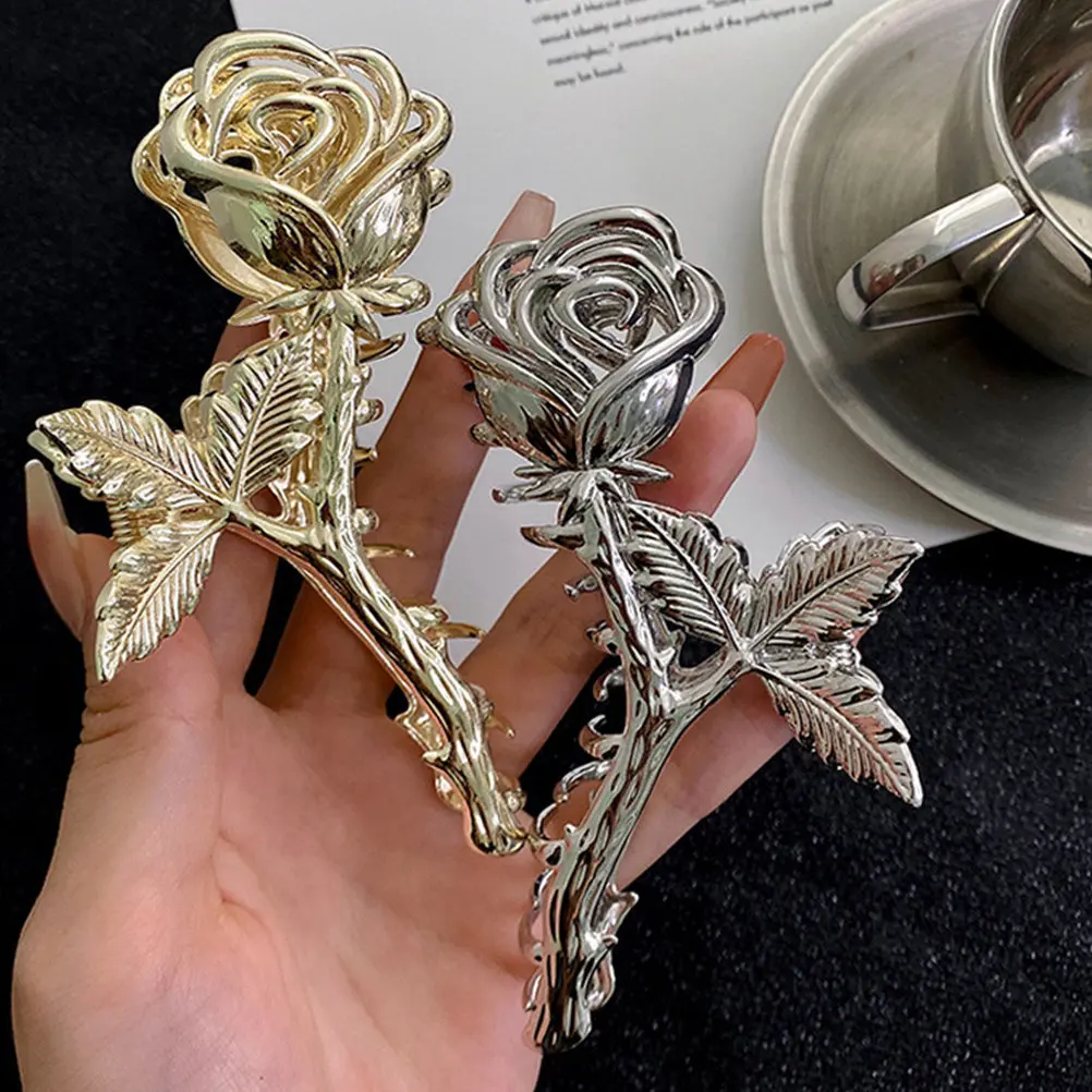 2Pcs Rose Flower Hair Clips Alloy Metal Claw Clip for Women Teen Girls Strong Non-Slip Grip Daily Party Travel Shower Hair
2Pcs Rose Flower Hair Clips Alloy Metal Claw Clip for Women Teen Girls Strong Non-Slip Grip Daily Party Travel Shower Hair
