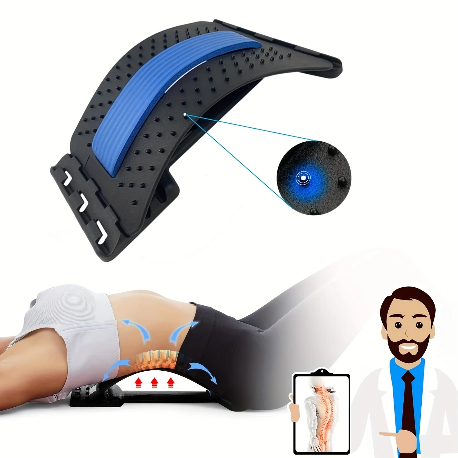 3-Level Back Stretcher and Cracker for Adults - Relieves Back Pain and Improves Posture - Made of High-Index Plastic, Uncharged,
3-Level Back Stretcher and Cracker for Adults - Relieves Back Pain and Improves Posture - Made of High-Index Plastic, Uncharged,