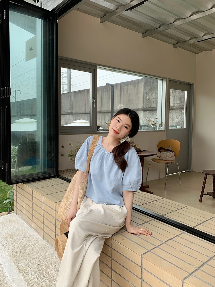 Французский стиль, круглый вырез, смесь хлопка и льна, оригинальный дизайн, практичный, летний, новинка, свободный крой, женская мода
Французский стиль, круглый вырез, смесь хлопка и льна, оригинальный дизайн, практичный, летний, новинка, свободный крой, женская мода