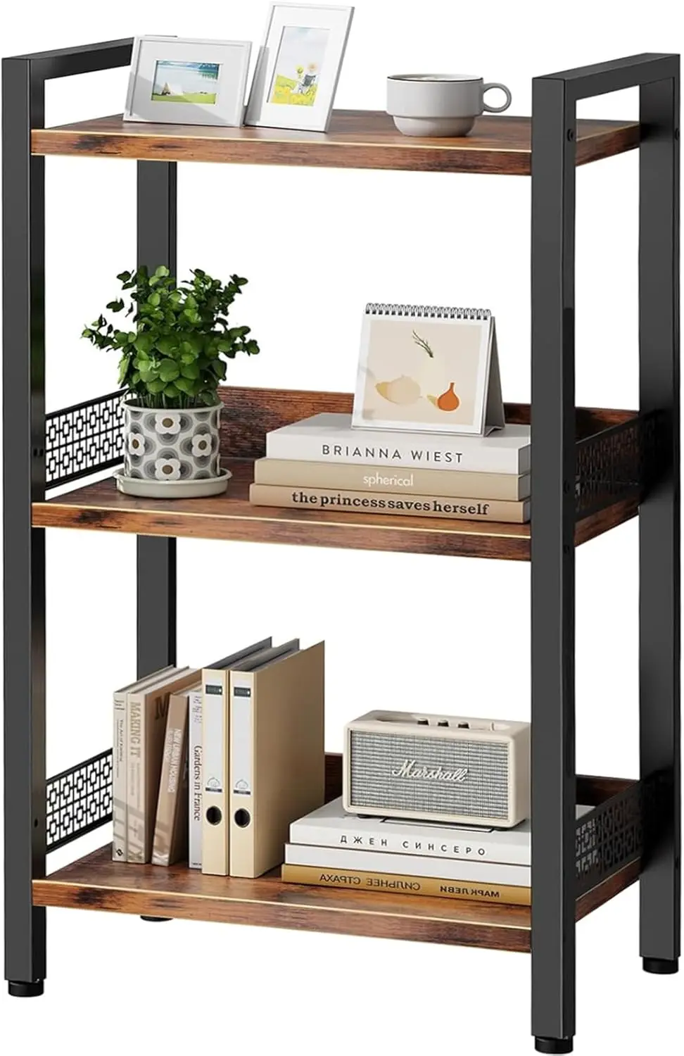 3-Tier Book Shelf, Bookcase with a Back Panel, Storage Shelves for Bedroom, Living Room & Home Storage (Brown Black)
3-Tier Book Shelf, Bookcase with a Back Panel, Storage Shelves for Bedroom, Living Room & Home Storage (Brown Black)