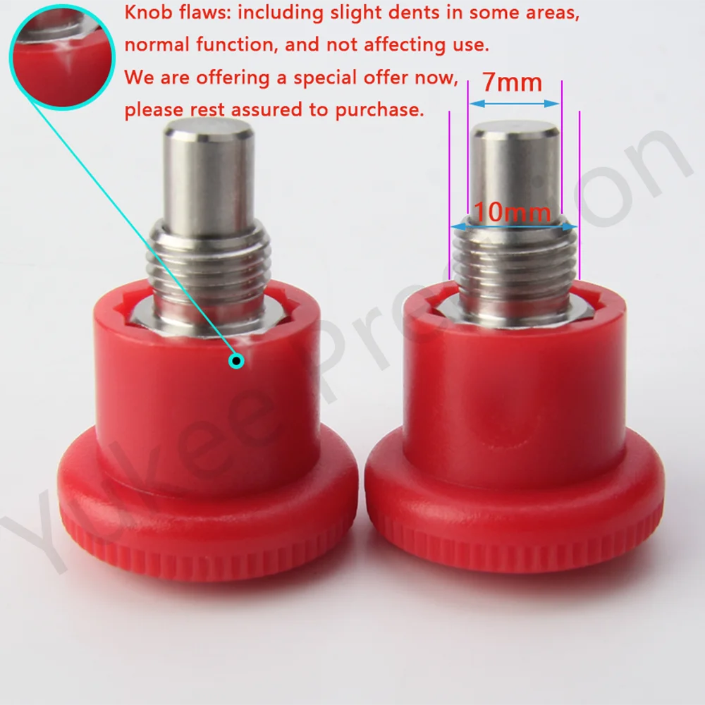 YK218 M10 Special Sale Stainless Steel Hand Retractable Index Plunger Nylon6 Red Knob Little Flaws Function Normal Return Type
YK218 M10 Special Sale Stainless Steel Hand Retractable Index Plunger Nylon6 Red Knob Little Flaws Function Normal Return Type