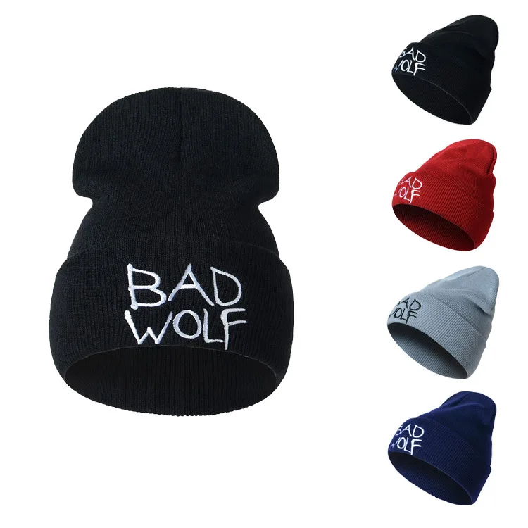 Fall and Winter Women's BAD WOLF Letter Embroidery Beanies Hat Men Casual Hip-hop Skullies Cap 4 Colors Ht8226
Fall and Winter Women's BAD WOLF Letter Embroidery Beanies Hat Men Casual Hip-hop Skullies Cap 4 Colors Ht8226
