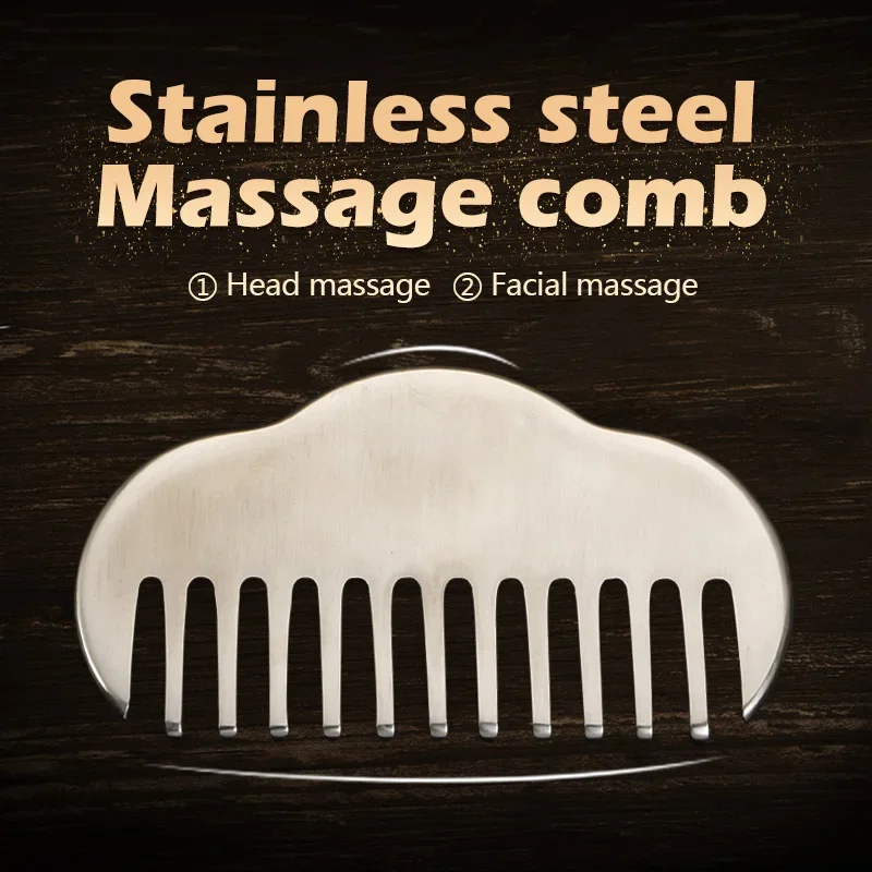 Gua sha comb 304 Stainless steel comb Massage meridians Massage Head Hair Acupuncture Head Comb Scraping comb Hot goods
Gua sha comb 304 Stainless steel comb Massage meridians Massage Head Hair Acupuncture Head Comb Scraping comb Hot goods