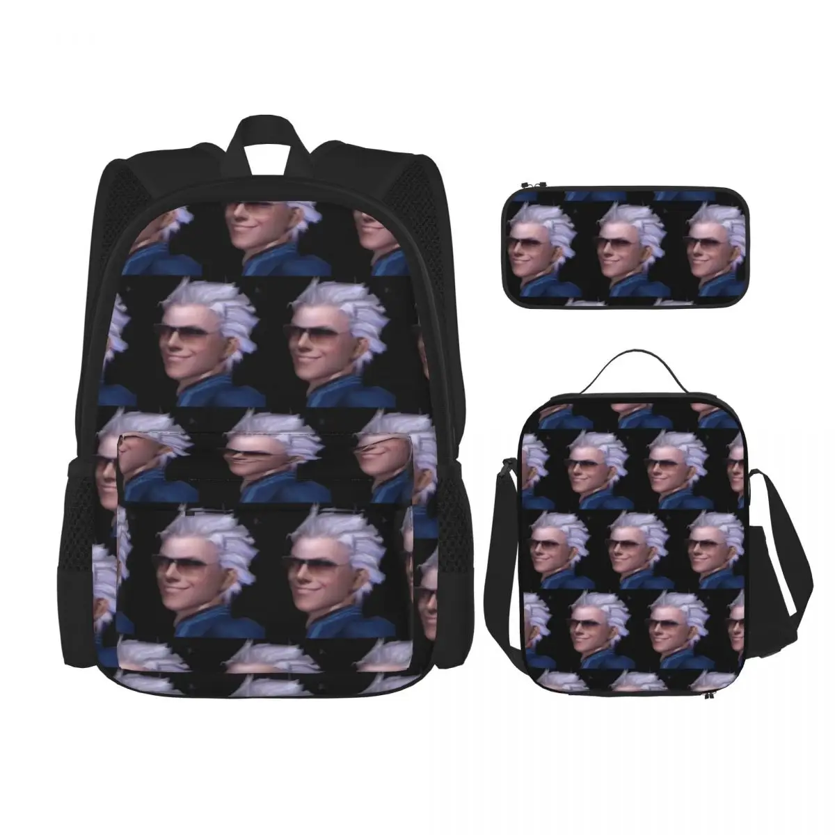 Vergil From The Devil May Cry Series Backpacks Students School Bags Kids Rucksack Lunch Bag Pen Bag Three-Piece Set
Vergil From The Devil May Cry Series Backpacks Students School Bags Kids Rucksack Lunch Bag Pen Bag Three-Piece Set
