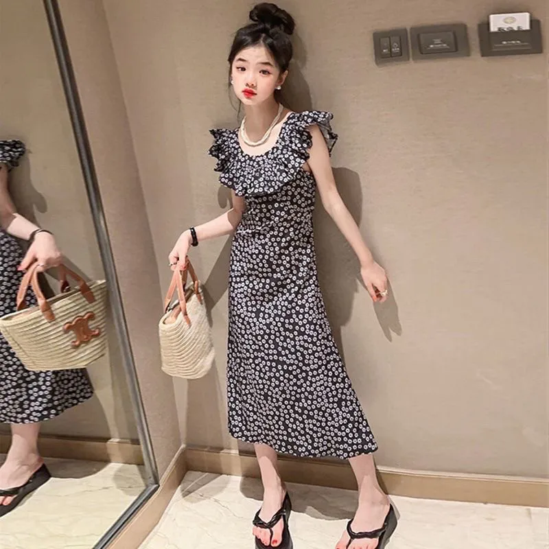 New Girls' Summer Dresses for Medium to Large Sizes - Trendy Princess Skirts with Floral Print for Little Girls
New Girls' Summer Dresses for Medium to Large Sizes - Trendy Princess Skirts with Floral Print for Little Girls